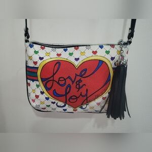 Brighton Love & Joy Crossbody Purse Leather Vintage